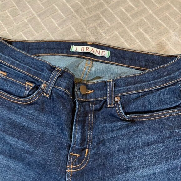 J Brand Womens 28 Denim Jeans Blue Skinny Dark Wash Low Rise Stretch - Picture 4 of 13
